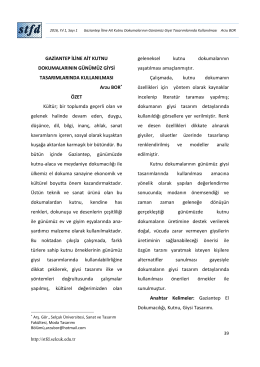 GAZİANTEP İLİNE AİT KUTNU DOKUMALARININ G&Uuml;N&Uuml;M&Uuml;Z GİYSİ