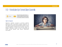 1.10 &ndash;Y&ouml;neticiler İ&ccedil;in Temel Siber G&uuml;venlik