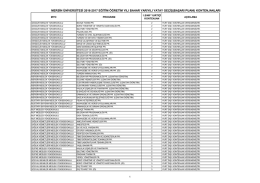 yatay geçiş kontenjanları
