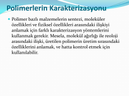 Termal Karakterizasyon Y&ouml;ntemleri