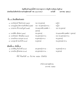 บัญชีโยกย้ายแต่งตั้งข้าราชการตุลาการ (บัญชี