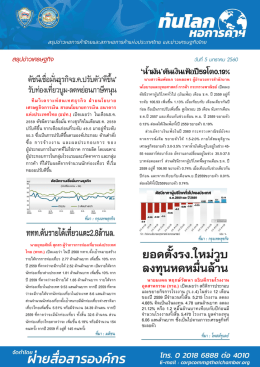 สรุปข่าวเศรษฐกิจ