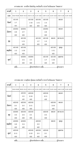 เวลา - โรงเรียนแกลง"วิทยสถาวร"