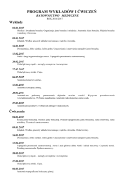 program wykładów i ćwiczeń