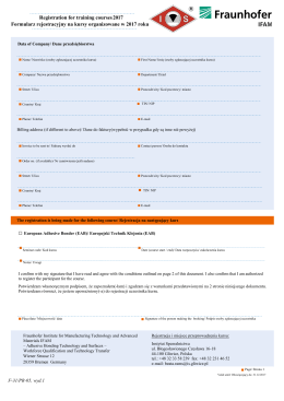 Formularz zgłoszenia na kursy EAB