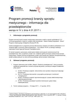 Sprzęt medyczny - Ministerstwo Rozwoju