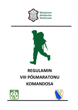 regulamin viii półmaratonu komandosa