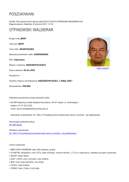 Generuj PDF - Poszukiwani