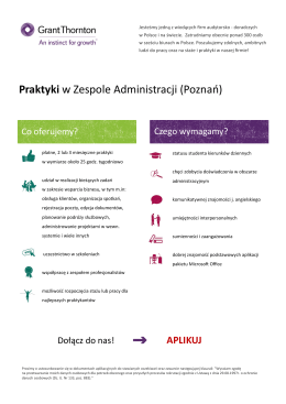 Praktyki w Zespole Administracji (Poznań)