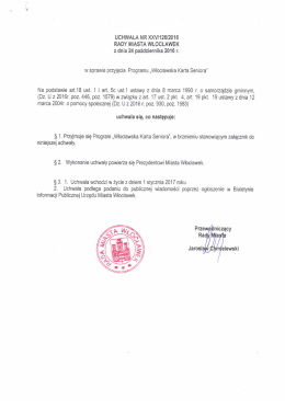 Uchwała nr XXV/126/2016 Rady Miasta Włocławek