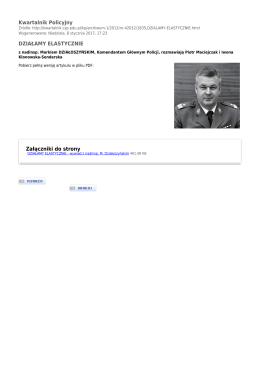 Kwartalnik Policyjny DZIAŁAMY ELASTYCZNIE Załączniki do strony