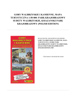 gory walbrzyskie i kamienne, mapa turystyczna 1:50 000: park