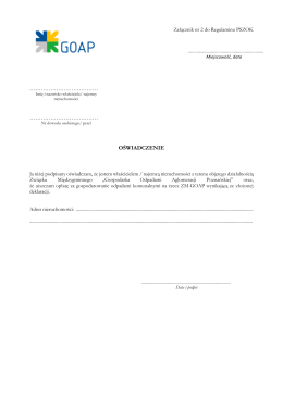 Załącznik nr 2 do Regulaminu PSZOK