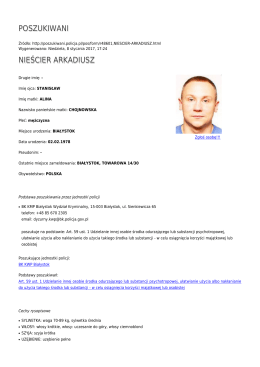 Generuj PDF - Poszukiwani