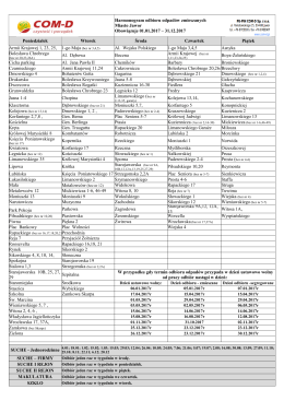 Harmonogram odbioru odpad&oacute;w zmieszanych