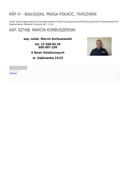 Generuj PDF - KRP VI – Białołęka, Praga Północ, Targówek