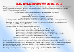 bal sylwestrowy 2016 / 2017