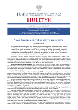 Nowa Koncepcja rosyjskiej polityki zagranicznej
