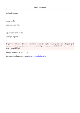 słowik &mdash; aintone - Portal Pisarski