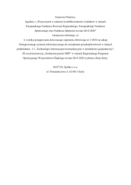 Wynik postępowania ofertowego