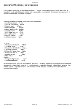 Strzelanie Mikołajkowo Świąteczne