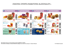 ZIMOWA OFERTA RABATOWA McDONALD`S ®