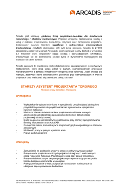 starszy asystent projektanta torowego