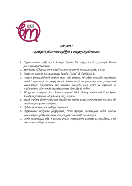 ZASADY Spotkań Kobiet Niezwykłych i Pozytywnych Pan&oacute;w