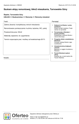 Szukam ekipy remontowej, 64m2 mieszkania