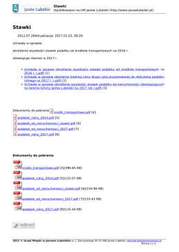 Stawki - UM Jan&oacute;w Lubelski