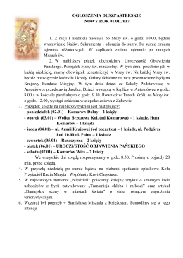 Nowy Rok - parafiakomarow.pl