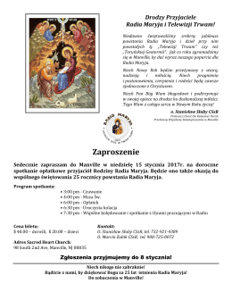 Zaproszenie - Christ The Redeemer Parish