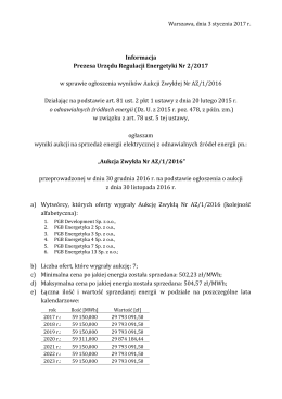 Informacja nr 2/2017 - Urząd Regulacji Energetyki