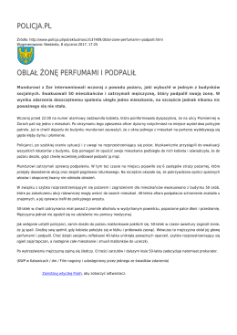 POLICJA.PL OBLAŁ ŻONĘ PERFUMAMI I PODPALIŁ