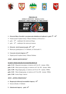 program „idziemy i biegniemy w chełmnie”