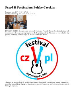 Przed II Festiwalem Polsko-Czeskim