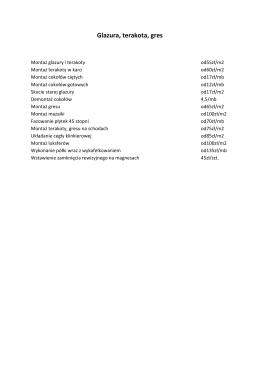 Glazura, terakota, gres