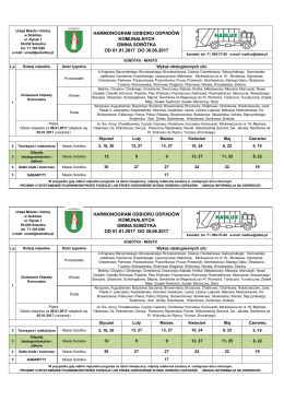 Harmonogram odbioru odpadow komunalnych MIASTO SOBOTKA I