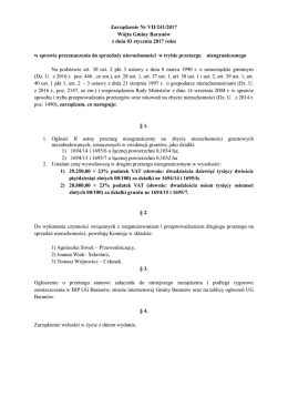 Ogłoszenie o II ustnym przetargu nieograniczonym