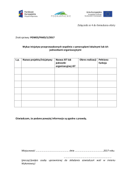 Załącznik nr 4 do formularza oferty Znak sprawy: POWES/PAKD/1