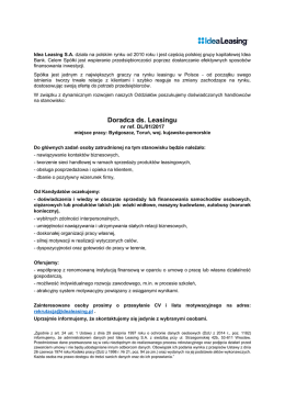 Doradca ds. Leasingu