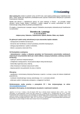 Doradca ds. Leasingu