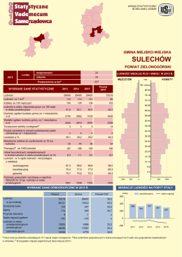 Sulechów gmina miejsko-wiejska - Urząd Statystyczny w Zielonej