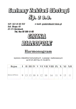 Harmonogram 11