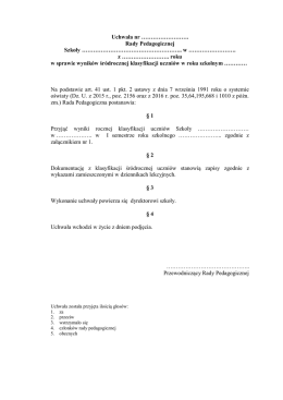 Uchwała nr - EduRada.pl