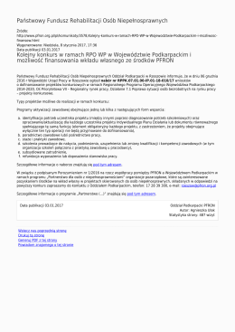 Generuj PDF z tej strony - Państwowy Fundusz Rehabilitacji Os&oacute;b