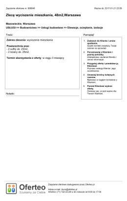 Zlecę wyciszenie mieszkania, 48m2,Warszawa