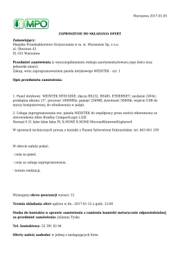Zakup, wraz zaprogramowaniem panela