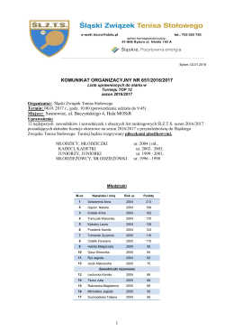 Komunikat 017_07_08 - Śląski Związek Tenisa Stołowego