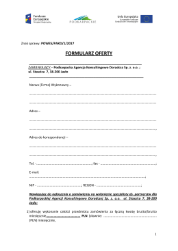 formularz oferty